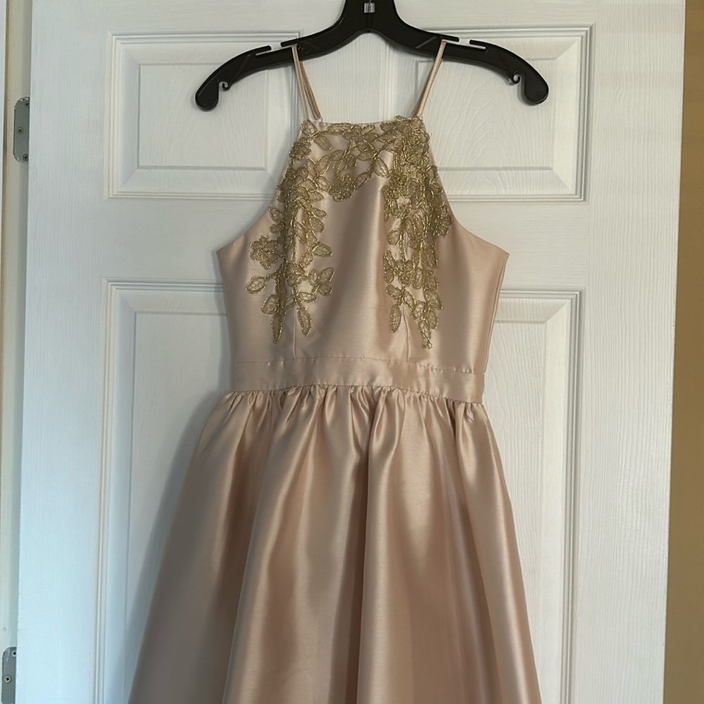 Cocktail dress. Gold. Size small. Worn one time.